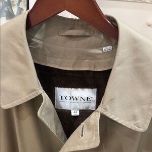 TOWNE by London Fog Men’s 44L Trench Coat with Zip-Out Faux Fur Liner